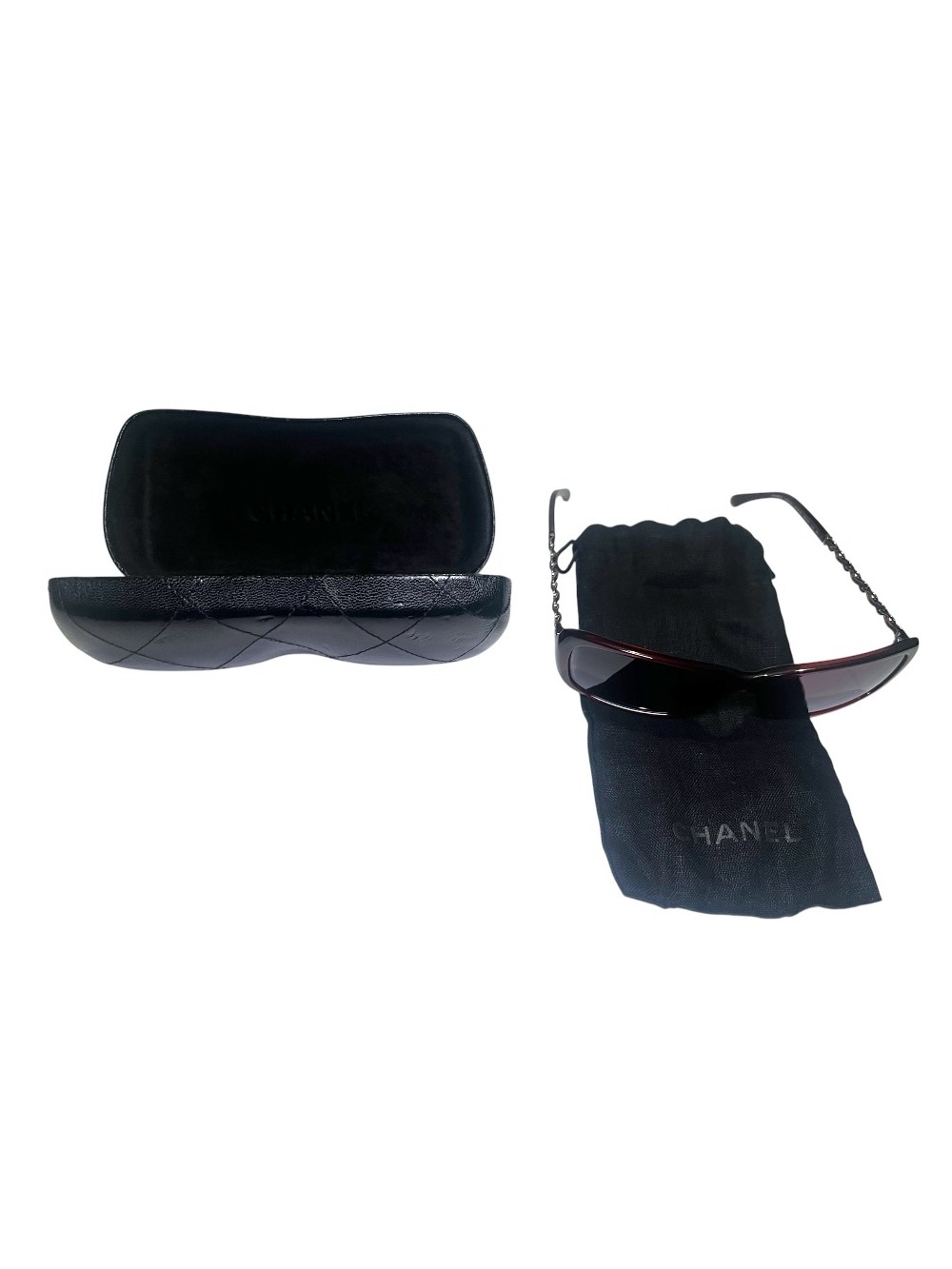 EUC CHANEL 5209Q 539 3L 2N 56-16-135 New Authentic Sunglasses